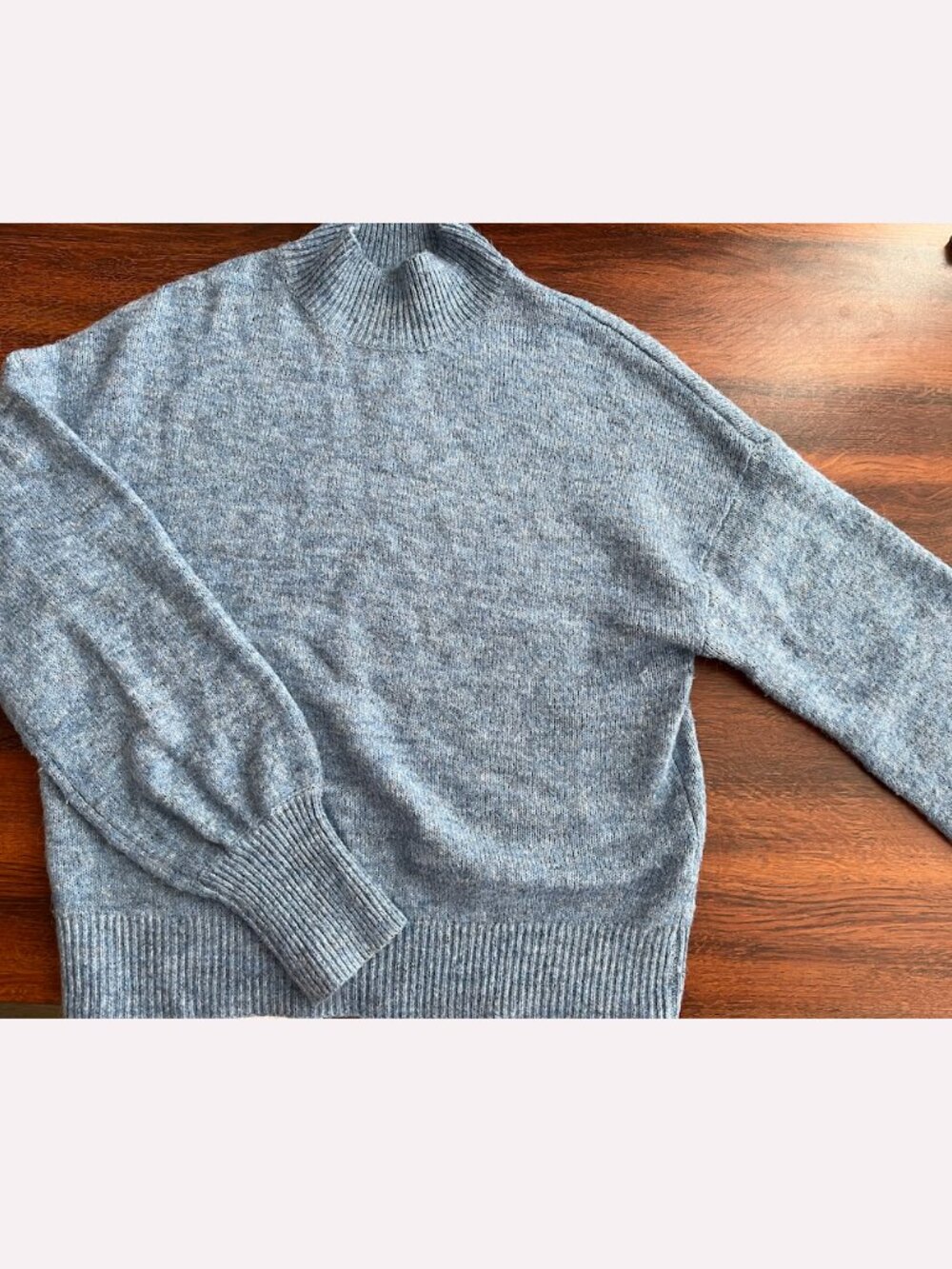 Simons Knit Mock-Neck Sweater XS Light Blue